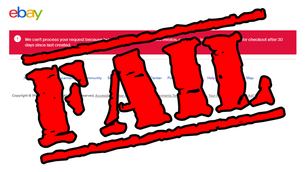 eBay can't process... | Tavres.com