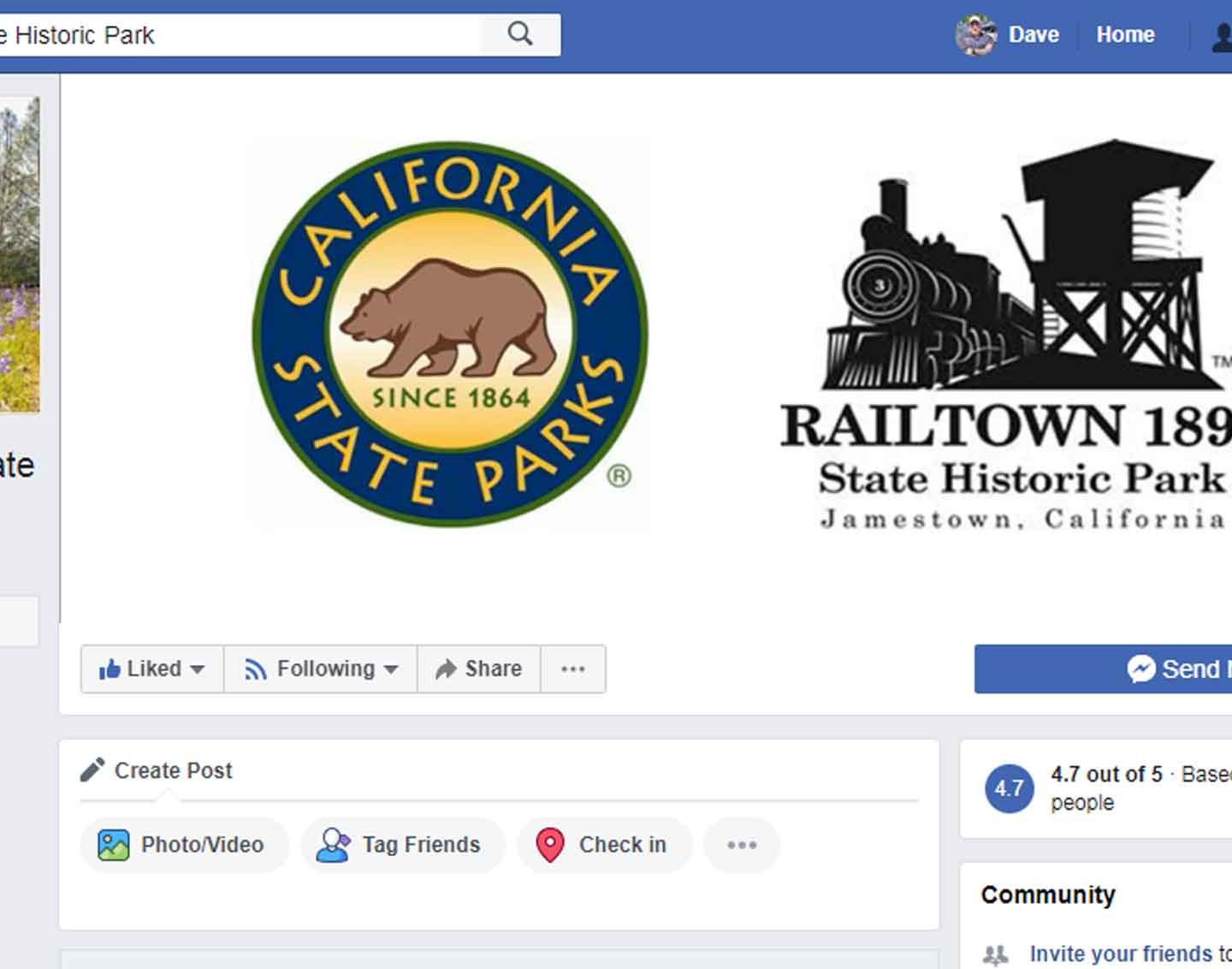 Help fix the Facebook page for Railtown 1897 State Historic Park!